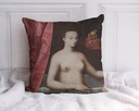 "Gabrielle d'Estrées et une de ses Sœurs" 40cm x 40cm Faux Leather Cushion Cover