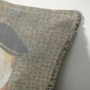 "Agnes Sorel as the Madonna" 50cm x 50cm Fringed Cotton/Poly Cushion Cover