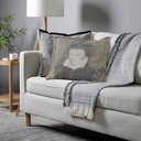"Agnes Sorel as the Madonna" 50cm x 50cm Fringed Cotton/Poly Cushion Cover