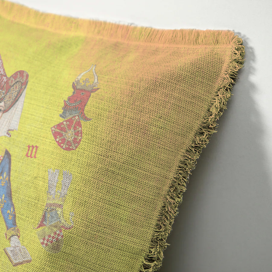 "Agnes Sorel as the Madonna" 50cm x 50cm Fringed Cotton/Poly Cushion Cover