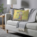 "Agnes Sorel as the Madonna" 50cm x 50cm Fringed Cotton/Poly Cushion Cover