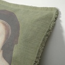 "Agnes Sorel as the Madonna" 50cm x 50cm Fringed Cotton/Poly Cushion Cover