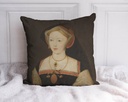 "Mary Boleyn by Remigius van Leemput" 40cm x 40cm Faux Leather Cushion Cover