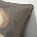 "Agnes Sorel as the Madonna" 50cm x 50cm Fringed Cotton/Poly Cushion Cover