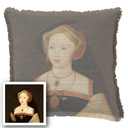 "Agnes Sorel as the Madonna" 50cm x 50cm Fringed Cotton/Poly Cushion Cover