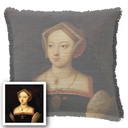 "Agnes Sorel as the Madonna" 50cm x 50cm Fringed Cotton/Poly Cushion Cover