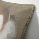 "Agnes Sorel as the Madonna" 50cm x 50cm Fringed Cotton/Poly Cushion Cover