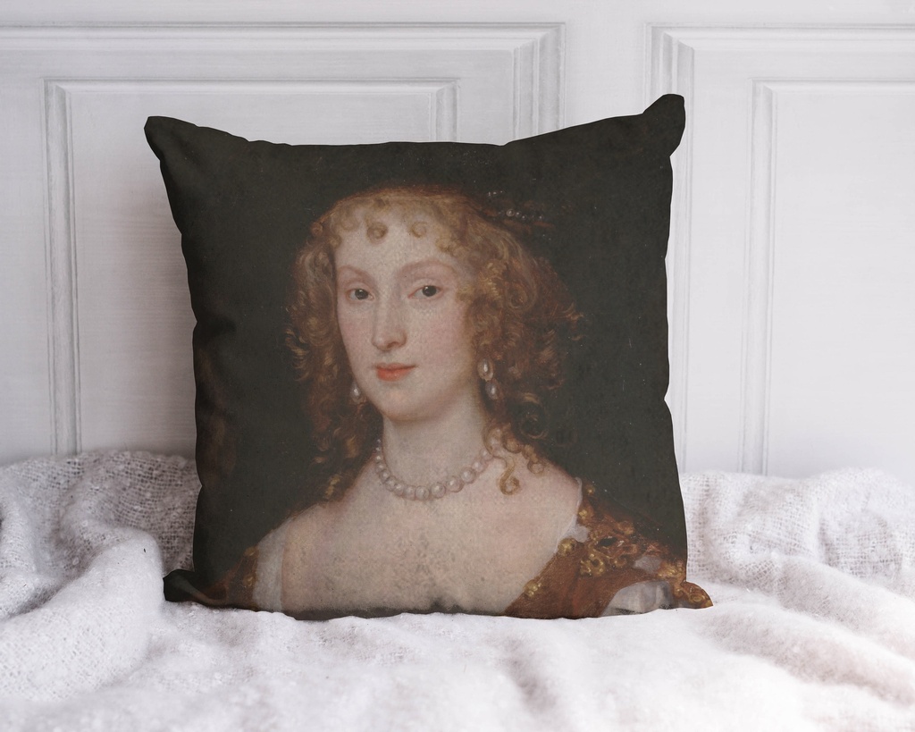 "Mary Hill, Lady Killigrew Detail" 40cm x 40cm Faux Leather Cushion Cover