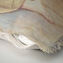 "Elizabeth of York" 50cm x 50cm Fringed Cotton/Poly Cushion Cover
