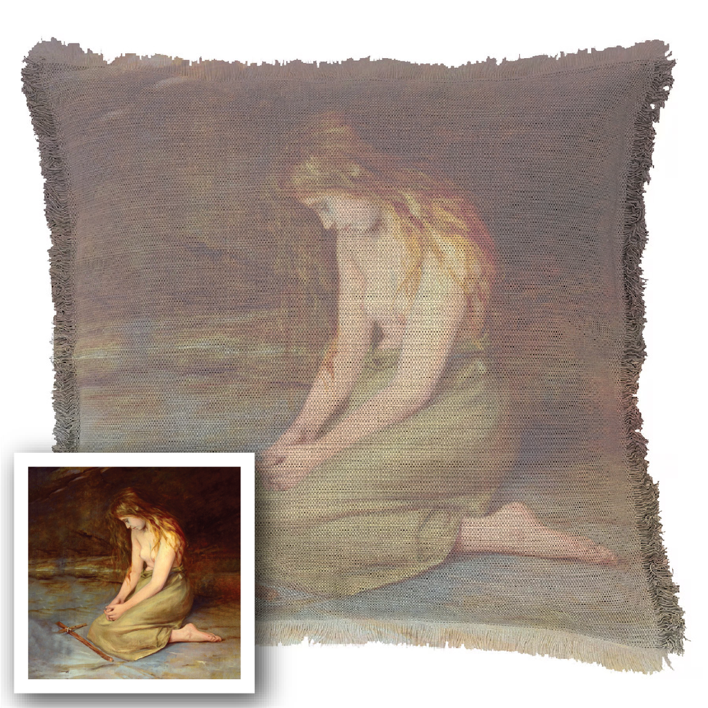 "Elizabeth of York" 50cm x 50cm Fringed Cotton/Poly Cushion Cover