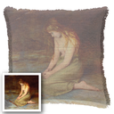 "Elizabeth of York" 50cm x 50cm Fringed Cotton/Poly Cushion Cover