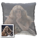 "Elizabeth of York" 50cm x 50cm Fringed Cotton/Poly Cushion Cover