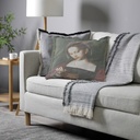 "Elizabeth of York" 50cm x 50cm Fringed Cotton/Poly Cushion Cover