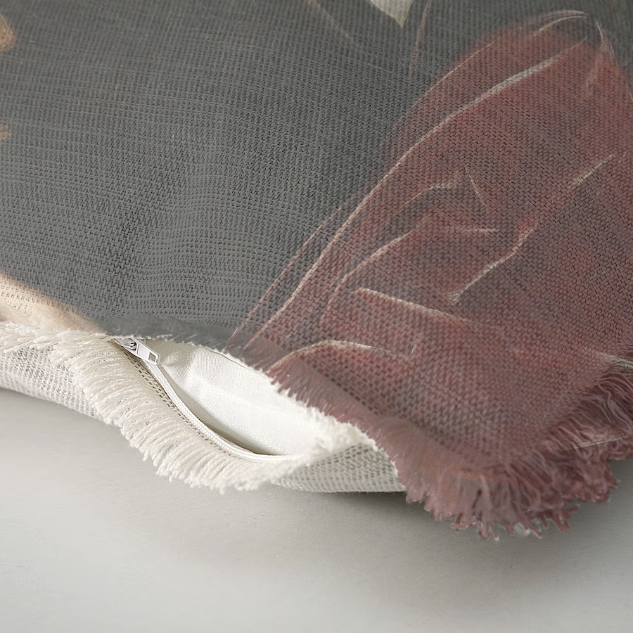 "Elizabeth of York" 50cm x 50cm Fringed Cotton/Poly Cushion Cover