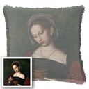 "Elizabeth of York" 50cm x 50cm Fringed Cotton/Poly Cushion Cover