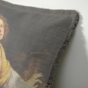 "Elizabeth of York" 50cm x 50cm Fringed Cotton/Poly Cushion Cover