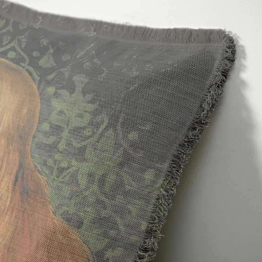"Elizabeth of York" 50cm x 50cm Fringed Cotton/Poly Cushion Cover
