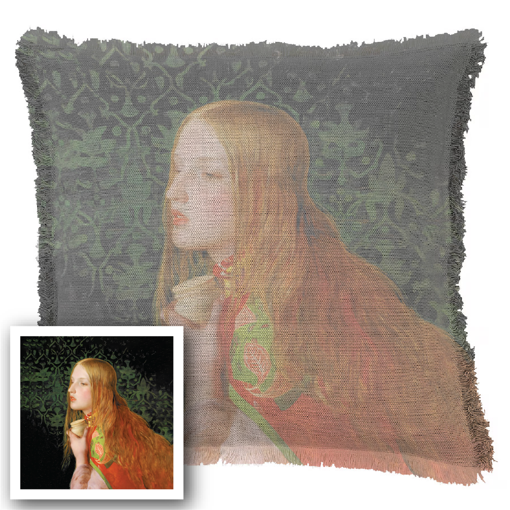 "Elizabeth of York" 50cm x 50cm Fringed Cotton/Poly Cushion Cover