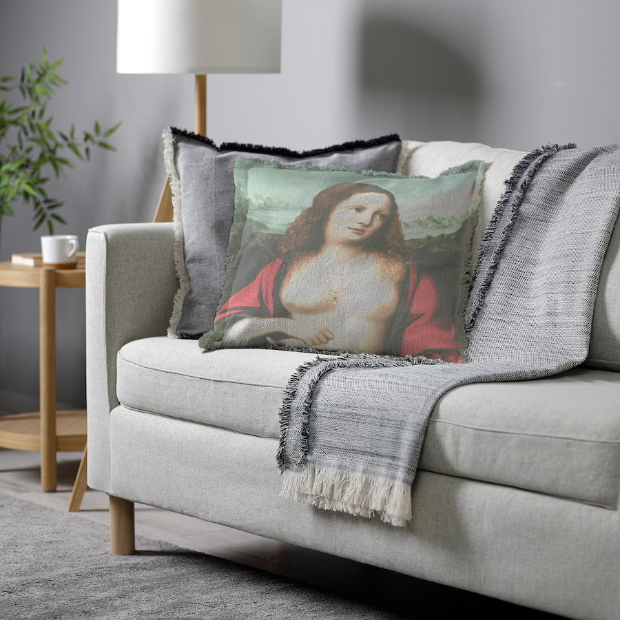 "Elizabeth of York" 50cm x 50cm Fringed Cotton/Poly Cushion Cover