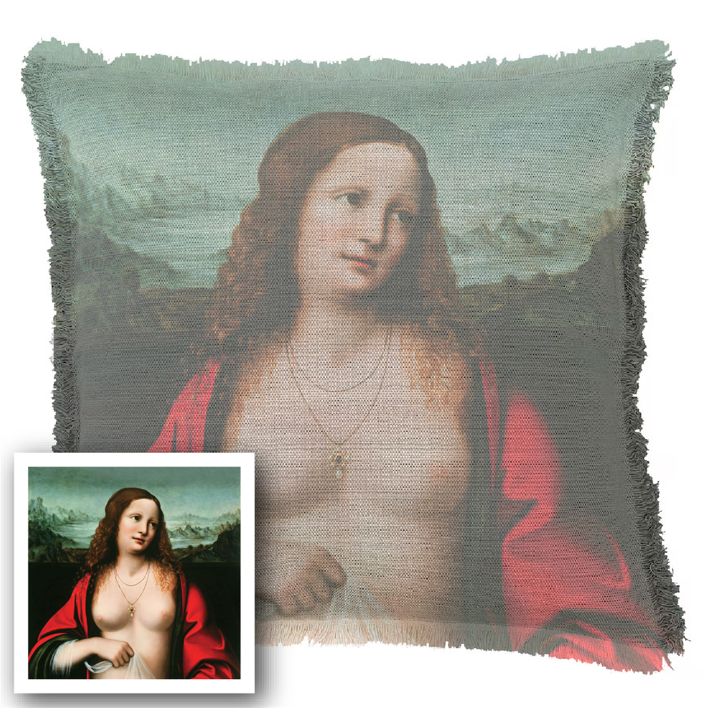 "Elizabeth of York" 50cm x 50cm Fringed Cotton/Poly Cushion Cover