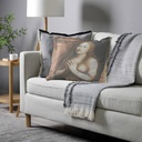 "Elizabeth of York" 50cm x 50cm Fringed Cotton/Poly Cushion Cover