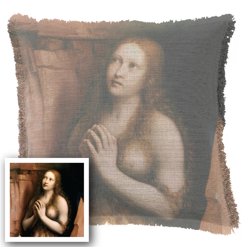"Elizabeth of York" 50cm x 50cm Fringed Cotton/Poly Cushion Cover