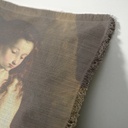 "Elizabeth of York" 50cm x 50cm Fringed Cotton/Poly Cushion Cover