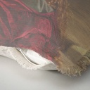 "Elizabeth of York" 50cm x 50cm Fringed Cotton/Poly Cushion Cover