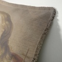 "Elizabeth of York" 50cm x 50cm Fringed Cotton/Poly Cushion Cover