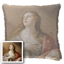 "Elizabeth of York" 50cm x 50cm Fringed Cotton/Poly Cushion Cover