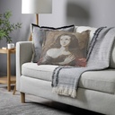 "Elizabeth of York" 50cm x 50cm Fringed Cotton/Poly Cushion Cover
