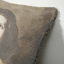 "Elizabeth of York" 50cm x 50cm Fringed Cotton/Poly Cushion Cover