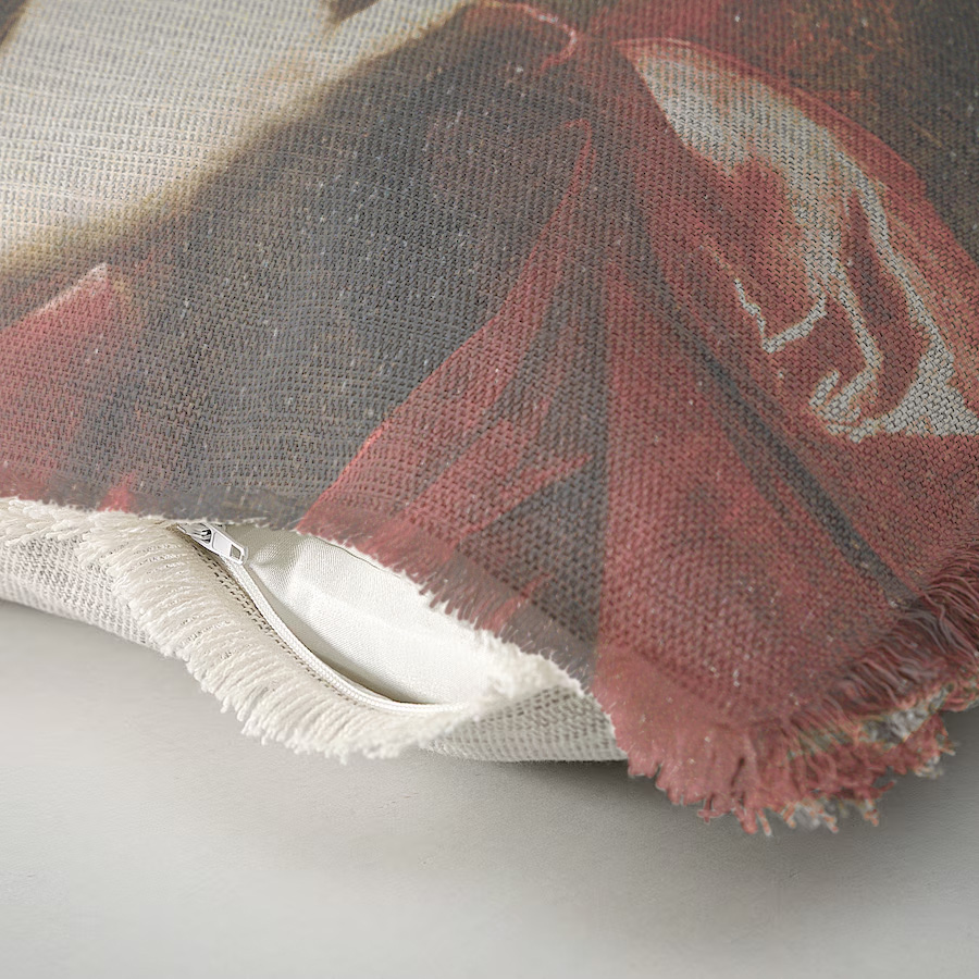 "Elizabeth of York" 50cm x 50cm Fringed Cotton/Poly Cushion Cover