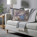 "Elizabeth of York" 50cm x 50cm Fringed Cotton/Poly Cushion Cover