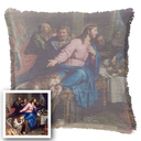 "Elizabeth of York" 50cm x 50cm Fringed Cotton/Poly Cushion Cover