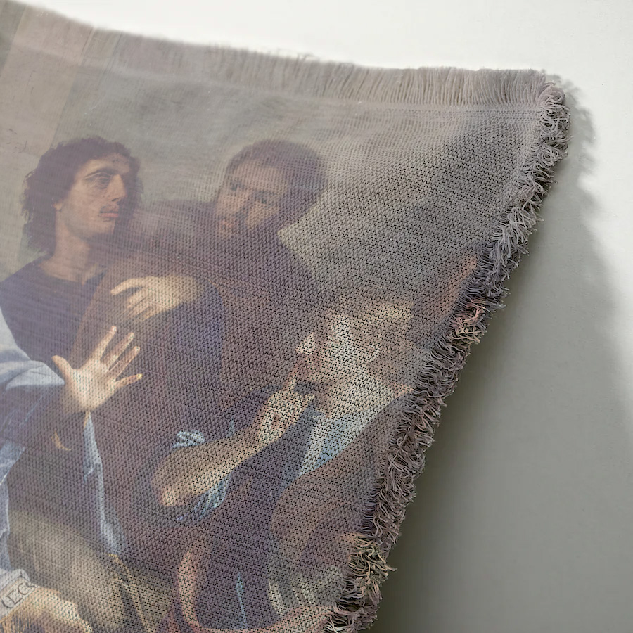 "Elizabeth of York" 50cm x 50cm Fringed Cotton/Poly Cushion Cover