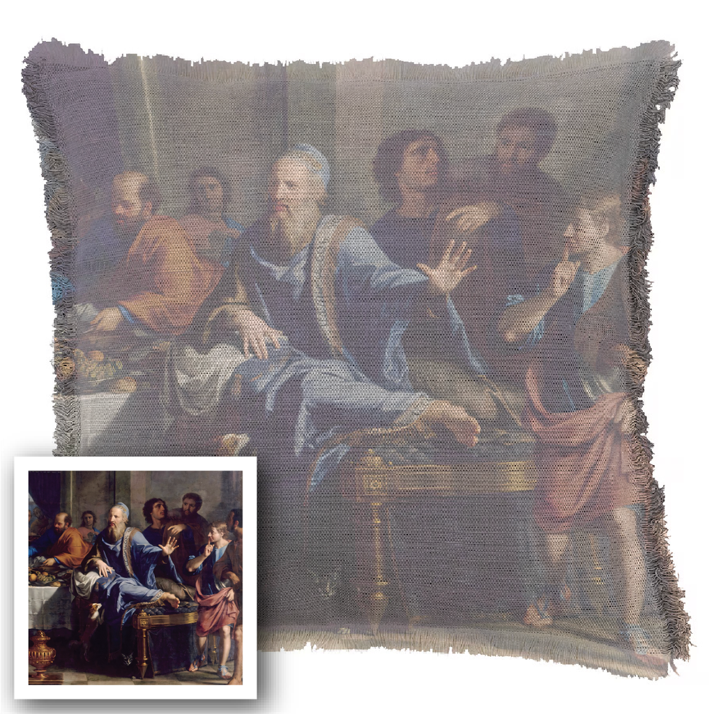 "Elizabeth of York" 50cm x 50cm Fringed Cotton/Poly Cushion Cover