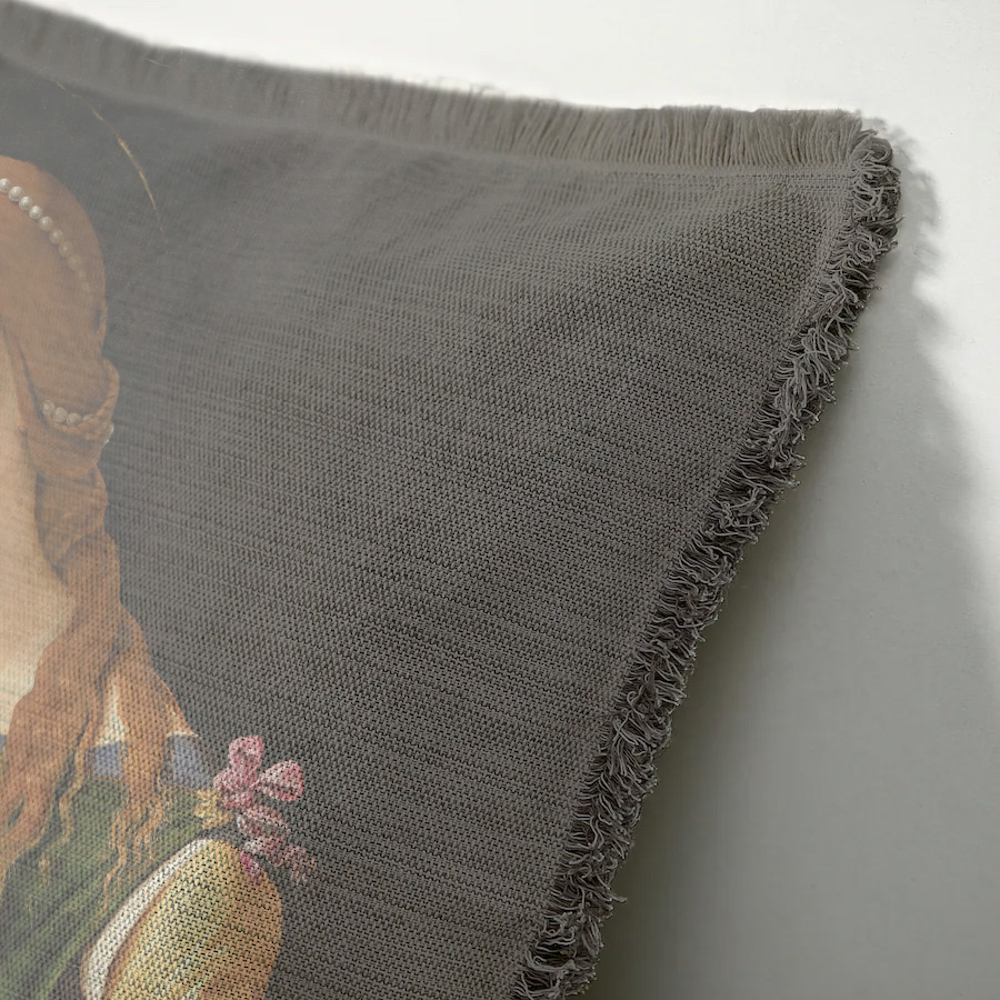 "Elizabeth of York" 50cm x 50cm Fringed Cotton/Poly Cushion Cover