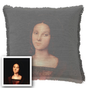"Elizabeth of York" 50cm x 50cm Fringed Cotton/Poly Cushion Cover