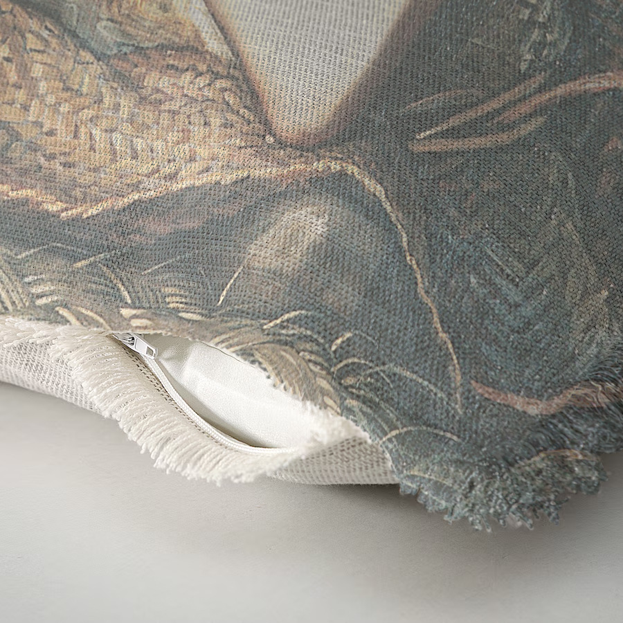 "Elizabeth of York" 50cm x 50cm Fringed Cotton/Poly Cushion Cover