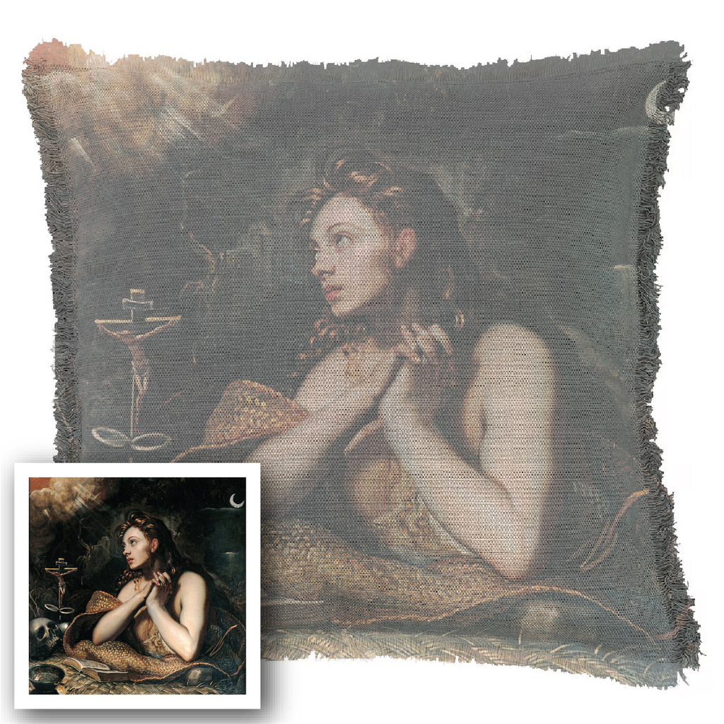 "Elizabeth of York" 50cm x 50cm Fringed Cotton/Poly Cushion Cover