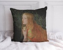 "Mary Magdalene" by Frederick Sandys 40cm x 40cm Faux Leather Cushion Cover