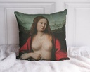 "Mary Magdalene" by Giampetrino Leonardoi 40cm x 40cm Faux Leather Cushion Cover