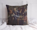 "Mary Magdalene, The Meal at Simon's (Right)" by Philippe de Champaign 40cm x 40cm Faux Leather Cushion Cover