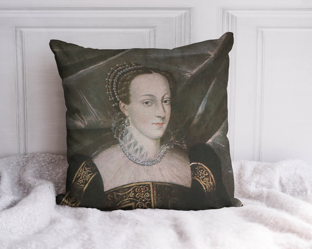 "Mary Queen of Scots from the Blair Museum (Detail)" 40cm x 40cm Faux Leather Cushion Cover