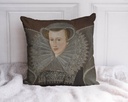 "Mary Queen of Scots (Detail)" 40cm x 40cm Faux Leather Cushion Cover
