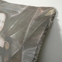 "Elizabeth of York" 50cm x 50cm Fringed Cotton/Poly Cushion Cover
