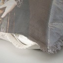 "Elizabeth of York" 50cm x 50cm Fringed Cotton/Poly Cushion Cover