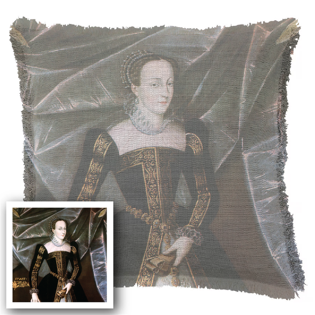 "Elizabeth of York" 50cm x 50cm Fringed Cotton/Poly Cushion Cover
