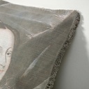"Elizabeth of York" 50cm x 50cm Fringed Cotton/Poly Cushion Cover